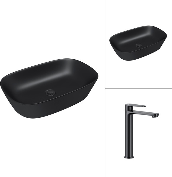 Умывальник со смесителем Lauter 21393-60-A + Moon 21СК8691BS - фото