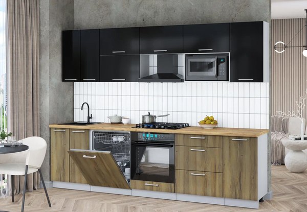 Кухонный гарнитур Интерлиния Мила Gloss 2.8-ПМ2