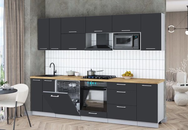 Кухонный гарнитур Интерлиния Мила Gloss 2.8-ПМ2