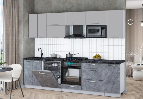 Кухонный гарнитур Интерлиния Мила Gloss 2.8-ПМ2