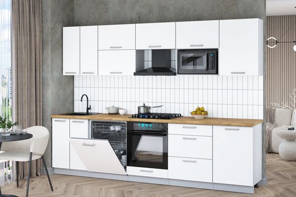 Кухонный гарнитур Интерлиния Мила Gloss 2.9-ПМ2