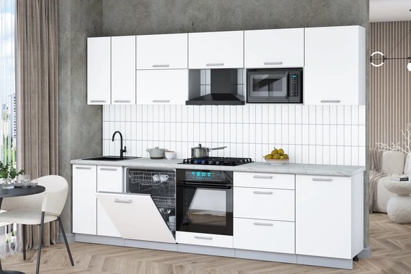 Кухонный гарнитур Интерлиния Мила Gloss 2.9-ПМ2