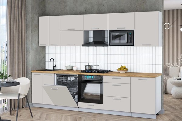 Кухонный гарнитур Интерлиния Мила Gloss 2.9-ПМ2