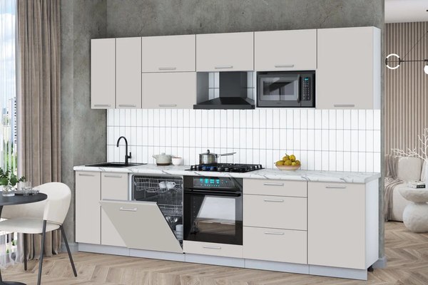 Кухонный гарнитур Интерлиния Мила Gloss 2.9-ПМ2