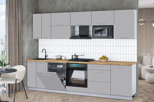 Кухонный гарнитур Интерлиния Мила Gloss 2.9-ПМ2