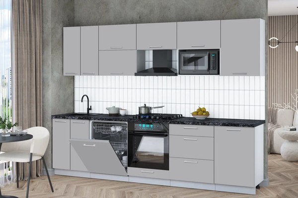 Кухонный гарнитур Интерлиния Мила Gloss 2.9-ПМ2