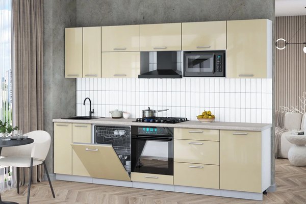 Кухонный гарнитур Интерлиния Мила Gloss 2.9-ПМ2