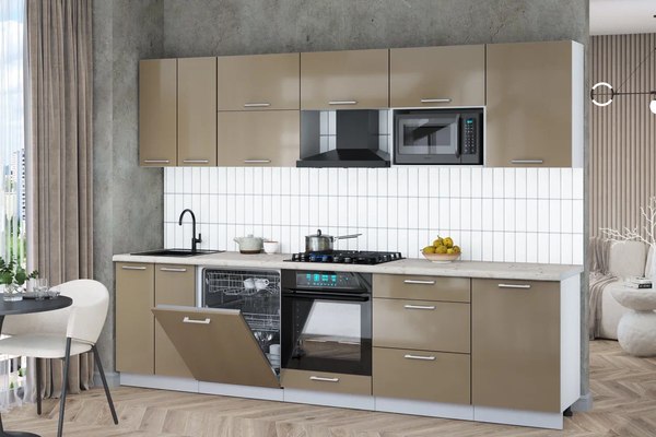 Кухонный гарнитур Интерлиния Мила Gloss 2.9-ПМ2