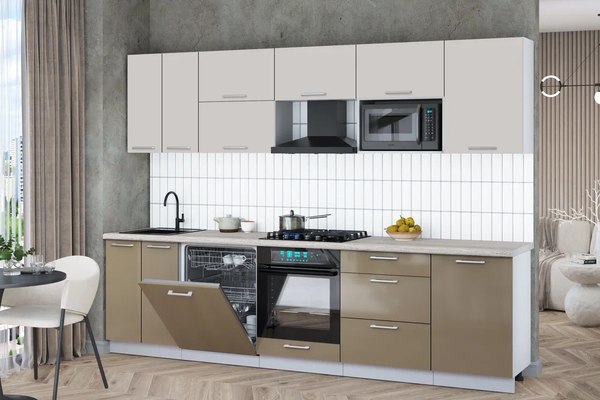 Кухонный гарнитур Интерлиния Мила Gloss 2.9-ПМ2