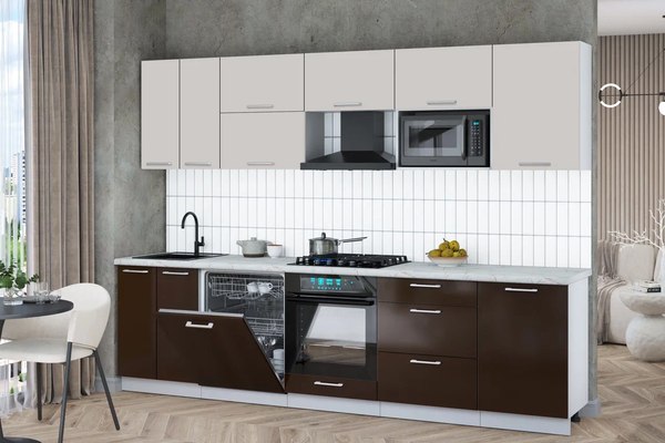 Кухонный гарнитур Интерлиния Мила Gloss 2.9-ПМ2