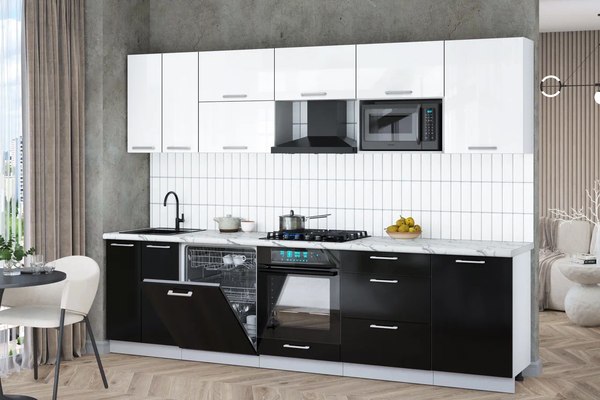 Кухонный гарнитур Интерлиния Мила Gloss 2.9-ПМ2