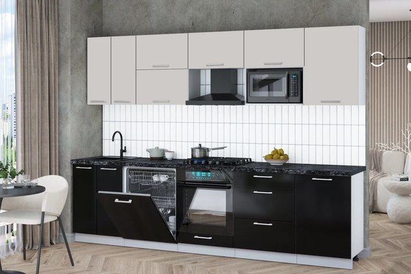 Кухонный гарнитур Интерлиния Мила Gloss 2.9-ПМ2