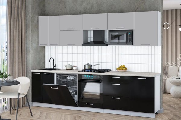 Кухонный гарнитур Интерлиния Мила Gloss 2.9-ПМ2