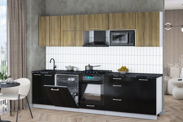 Кухонный гарнитур Интерлиния Мила Gloss 2.9-ПМ2