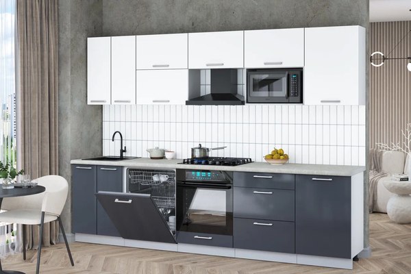 Кухонный гарнитур Интерлиния Мила Gloss 2.9-ПМ2