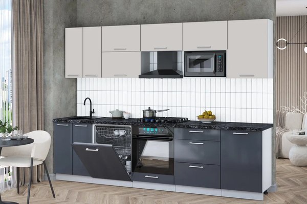 Кухонный гарнитур Интерлиния Мила Gloss 2.9-ПМ2