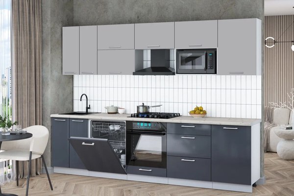 Кухонный гарнитур Интерлиния Мила Gloss 2.9-ПМ2