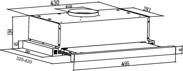 Вытяжка телескопическая Schtoff TF-5250 IX
