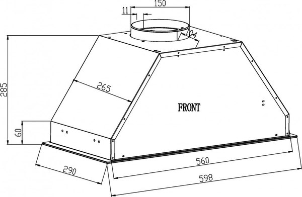 Вытяжка скрытая Schtoff Gala 60