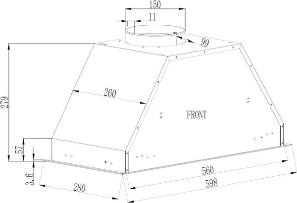 Вытяжка скрытая Schtoff GTC L 60