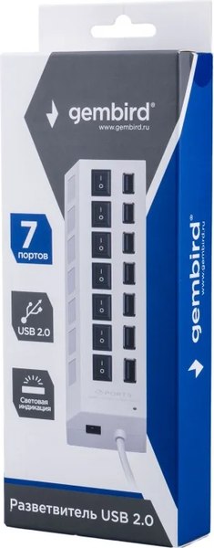 USB-хаб Gembird UHB-U2P7-01W