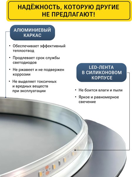 Зеркало Emze 60х110 / LED.NF.60.110.4K