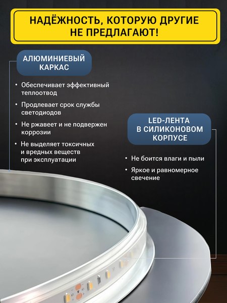 Зеркало Emze 60х110 / LED.UV.NF.60.110.AUR.4K