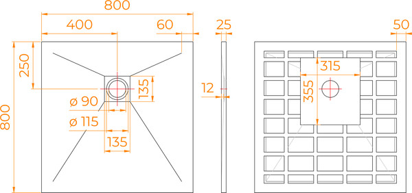Душевой поддон RGW Stone Tray-G / 14152088-02-11