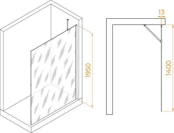 Душевая стенка RGW WA-110B / 351011014-14