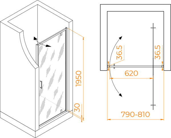 Душевая дверь RGW LE-102 / 711210208-11