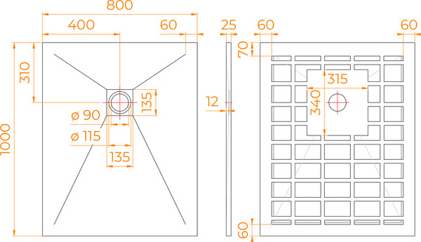 Душевой поддон RGW Stone Tray-W / 14152810-01-11