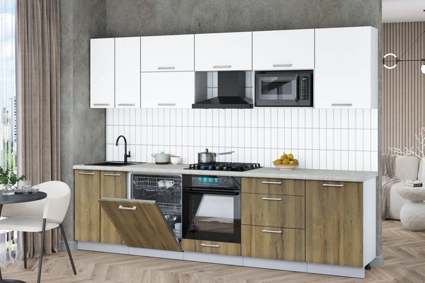 Кухонный гарнитур Интерлиния Мила Gloss 2.9-ПМ2