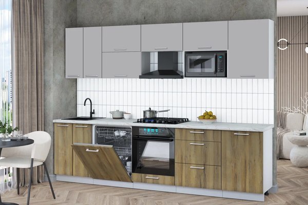 Кухонный гарнитур Интерлиния Мила Gloss 2.9-ПМ2