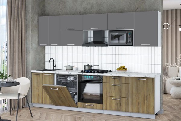 Кухонный гарнитур Интерлиния Мила Gloss 2.9-ПМ2