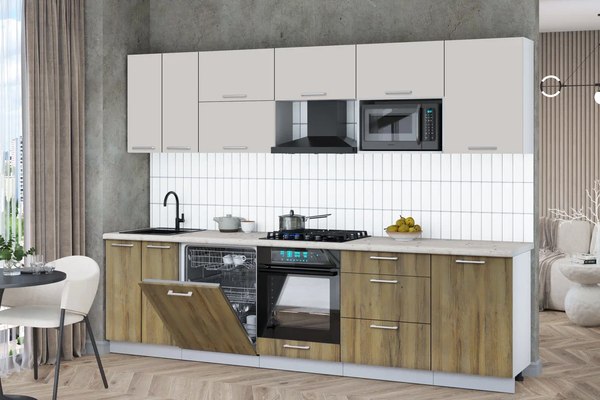 Кухонный гарнитур Интерлиния Мила Gloss 2.9-ПМ2