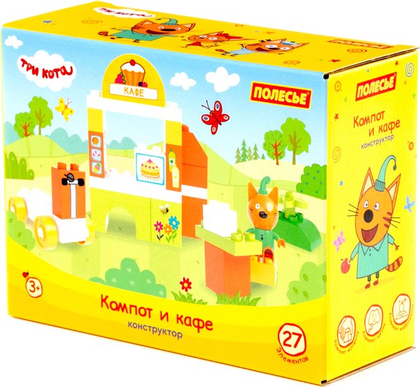Конструктор Полесье Макси. Три кота. Компот и кафе / 31260 - фото