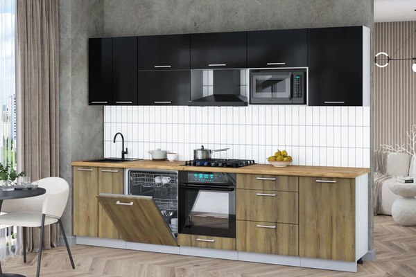 Кухонный гарнитур Интерлиния Мила Gloss 2.9-ПМ2