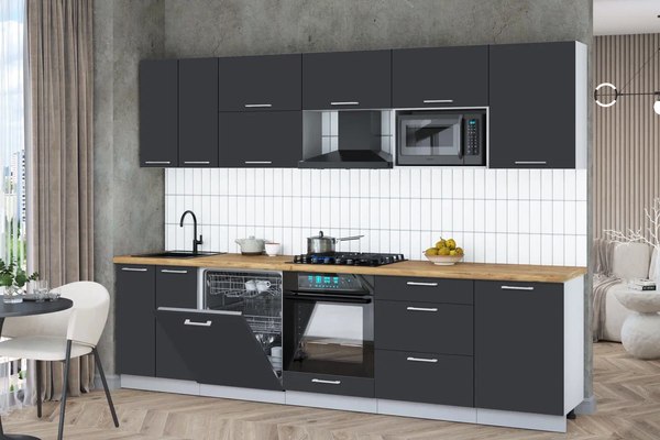 Кухонный гарнитур Интерлиния Мила Gloss 2.9-ПМ2