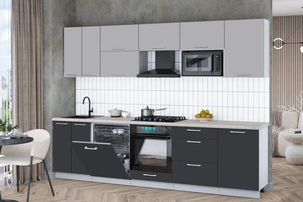 Кухонный гарнитур Интерлиния Мила Gloss 2.9-ПМ2