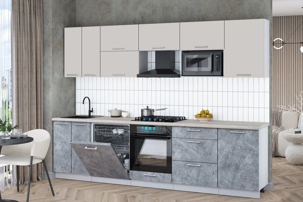 Кухонный гарнитур Интерлиния Мила Gloss 2.9-ПМ2