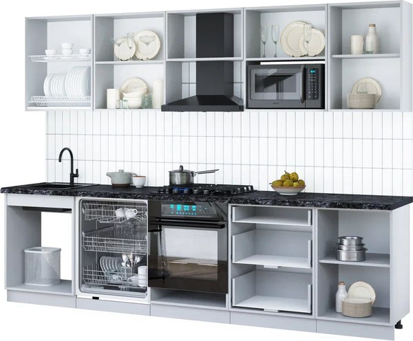 Кухонный гарнитур Интерлиния Мила Gloss 2.9-ПМ2