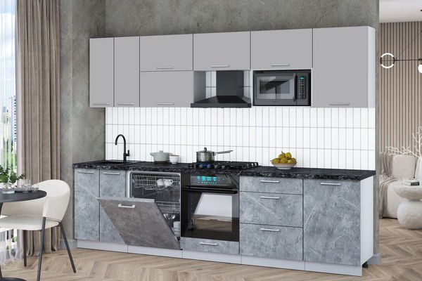 Кухонный гарнитур Интерлиния Мила Gloss 2.9-ПМ2