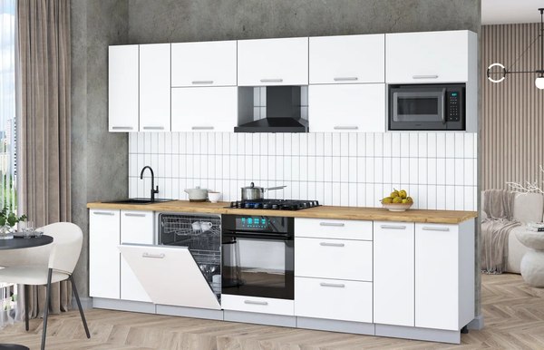 Кухонный гарнитур Интерлиния Мила Gloss 3.0-ПМ2