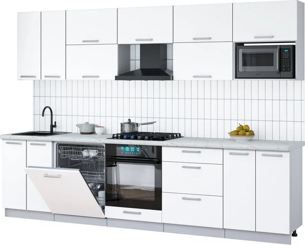 Кухонный гарнитур Интерлиния Мила Gloss 3.0-ПМ2 - фото
