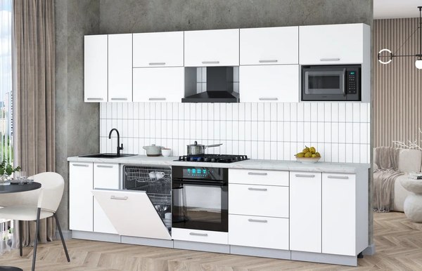 Кухонный гарнитур Интерлиния Мила Gloss 3.0-ПМ2