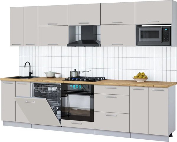 Кухонный гарнитур Интерлиния Мила Gloss 3.0-ПМ2 - фото
