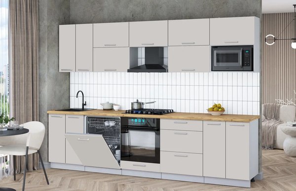 Кухонный гарнитур Интерлиния Мила Gloss 3.0-ПМ2