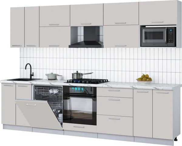 Кухонный гарнитур Интерлиния Мила Gloss 3.0-ПМ2 - фото