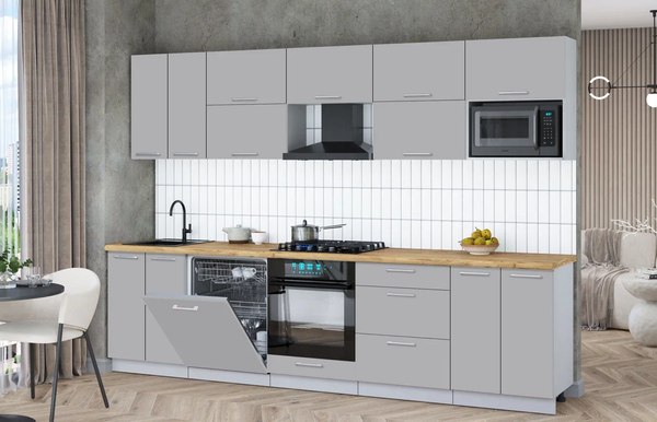 Кухонный гарнитур Интерлиния Мила Gloss 3.0-ПМ2