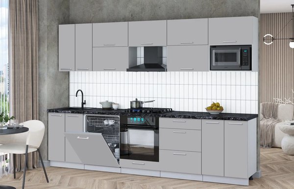 Кухонный гарнитур Интерлиния Мила Gloss 3.0-ПМ2